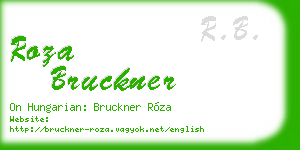 roza bruckner business card